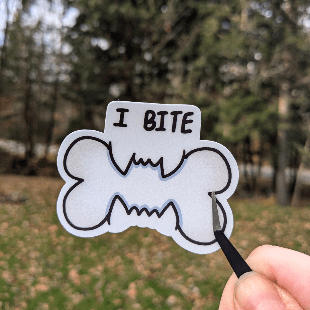 I Bite Sticker - puppypilled