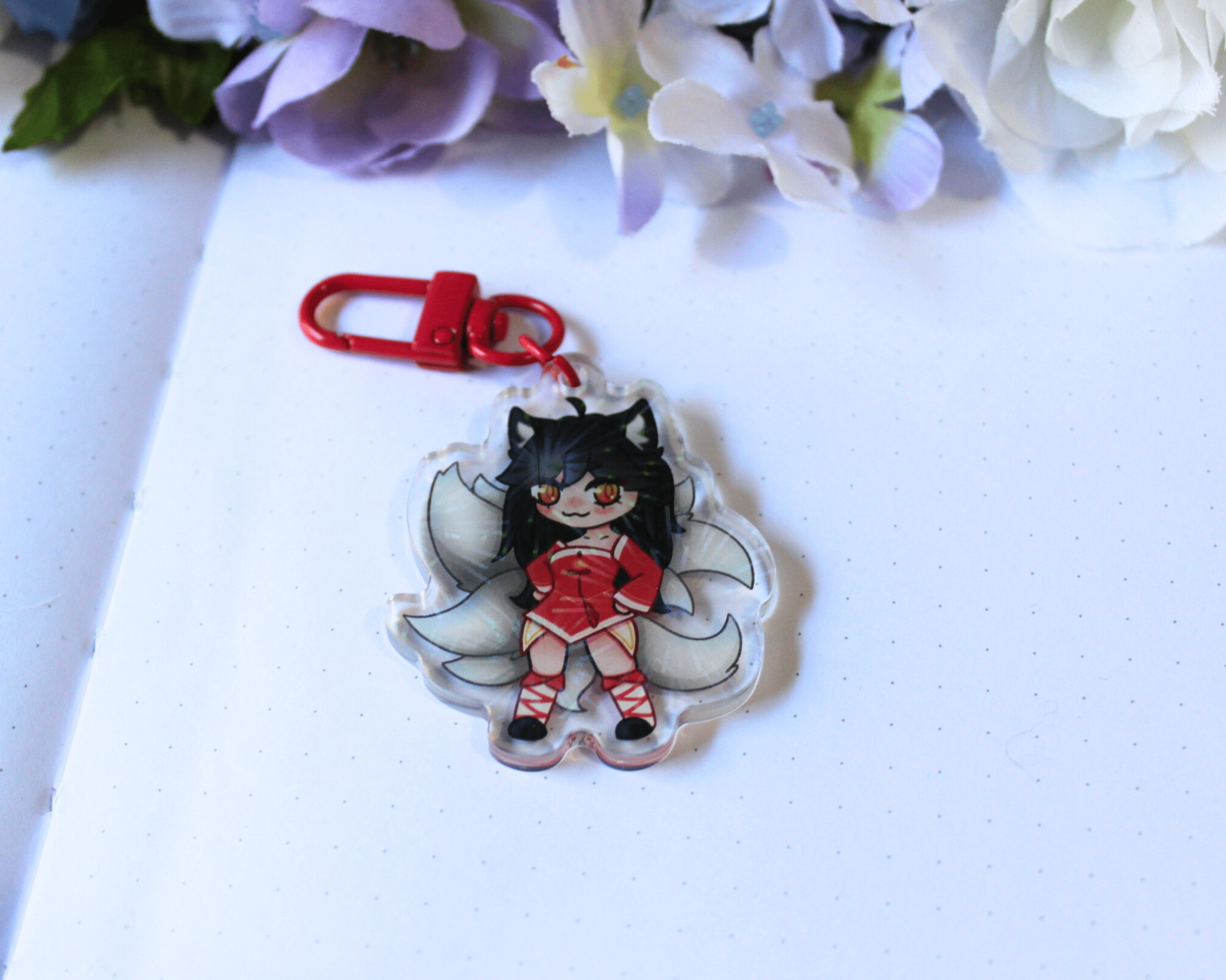 Kitsune Mage Acrylic Charm - puppypilled
