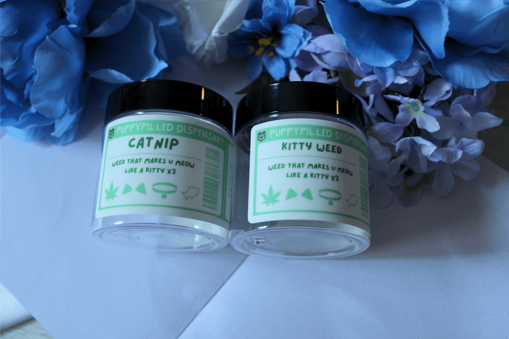 Kitty Weed/Catnip Stash Jars - puppypilled