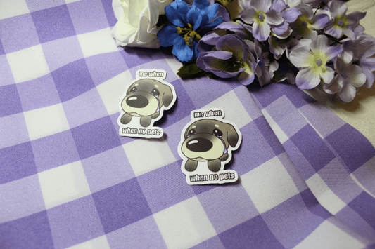 Me When When No Pets Vinyl Sticker - puppypilled