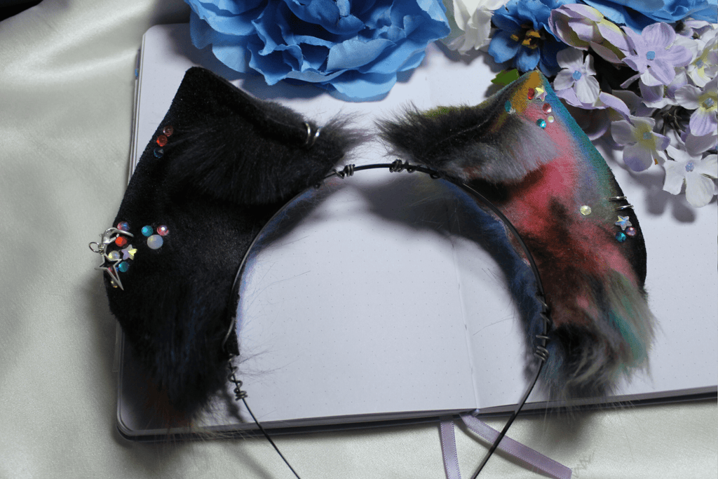 Mismatched Raver Hyena Ears - puppypilled