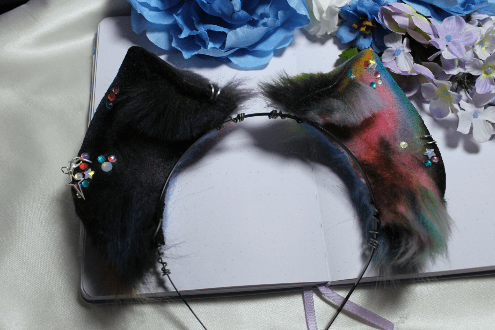 Mismatched Raver Hyena Ears - puppypilled