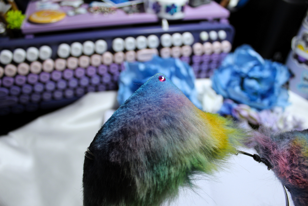 Mismatched Raver Hyena Ears - puppypilled