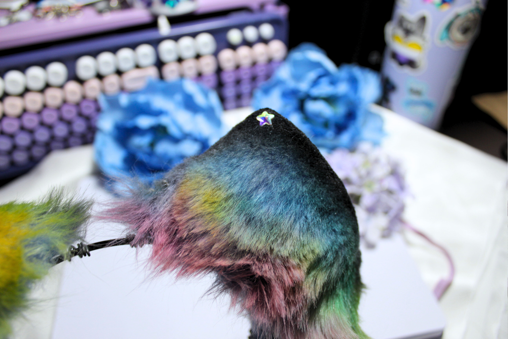 Mismatched Raver Hyena Ears - puppypilled