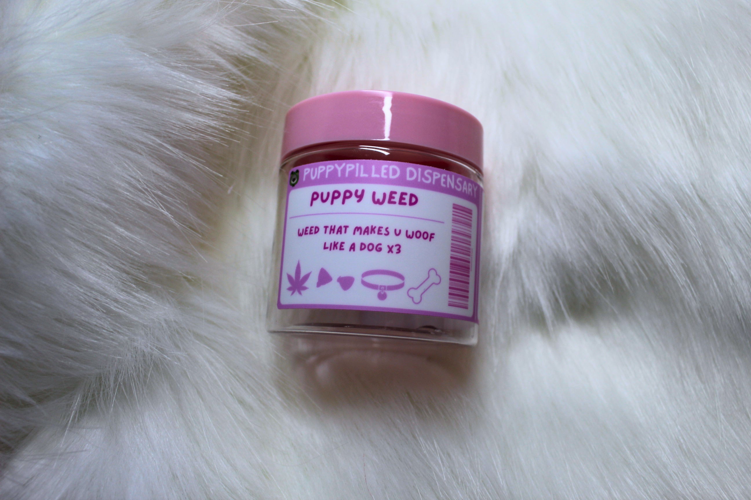 Pink Lid!! 4oz Stash Jar - puppypilled