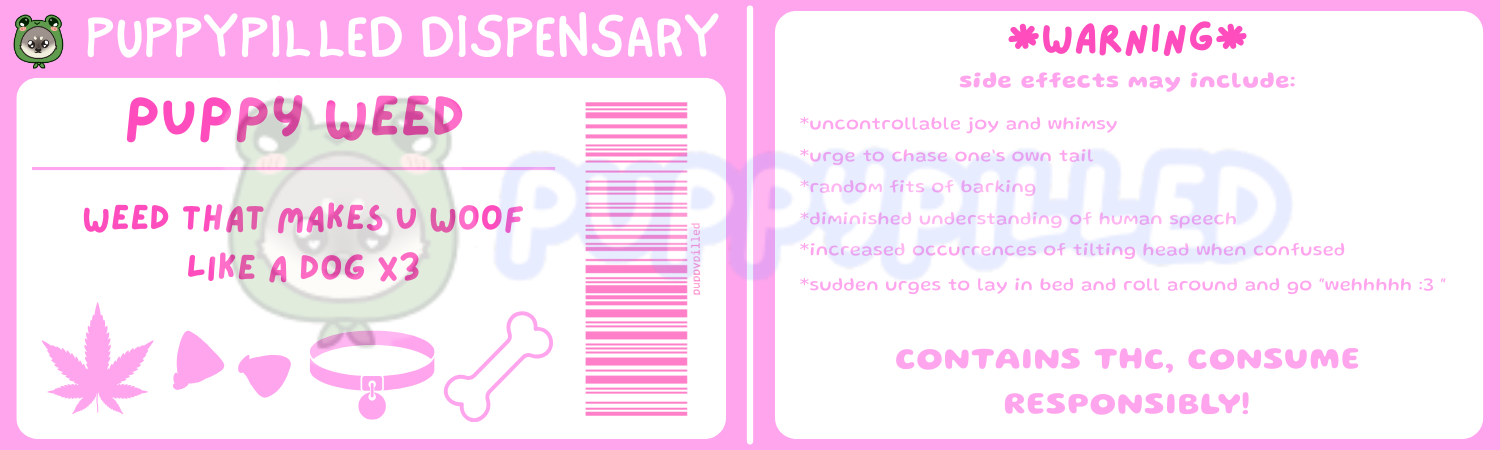 Puppy Weed Stash Jars - PINK VERSION