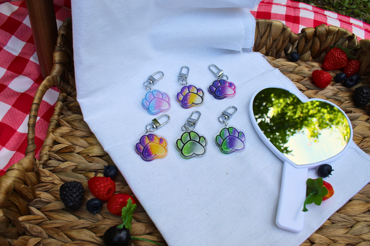 Pride Paw Acrylic Keychains - puppypilled