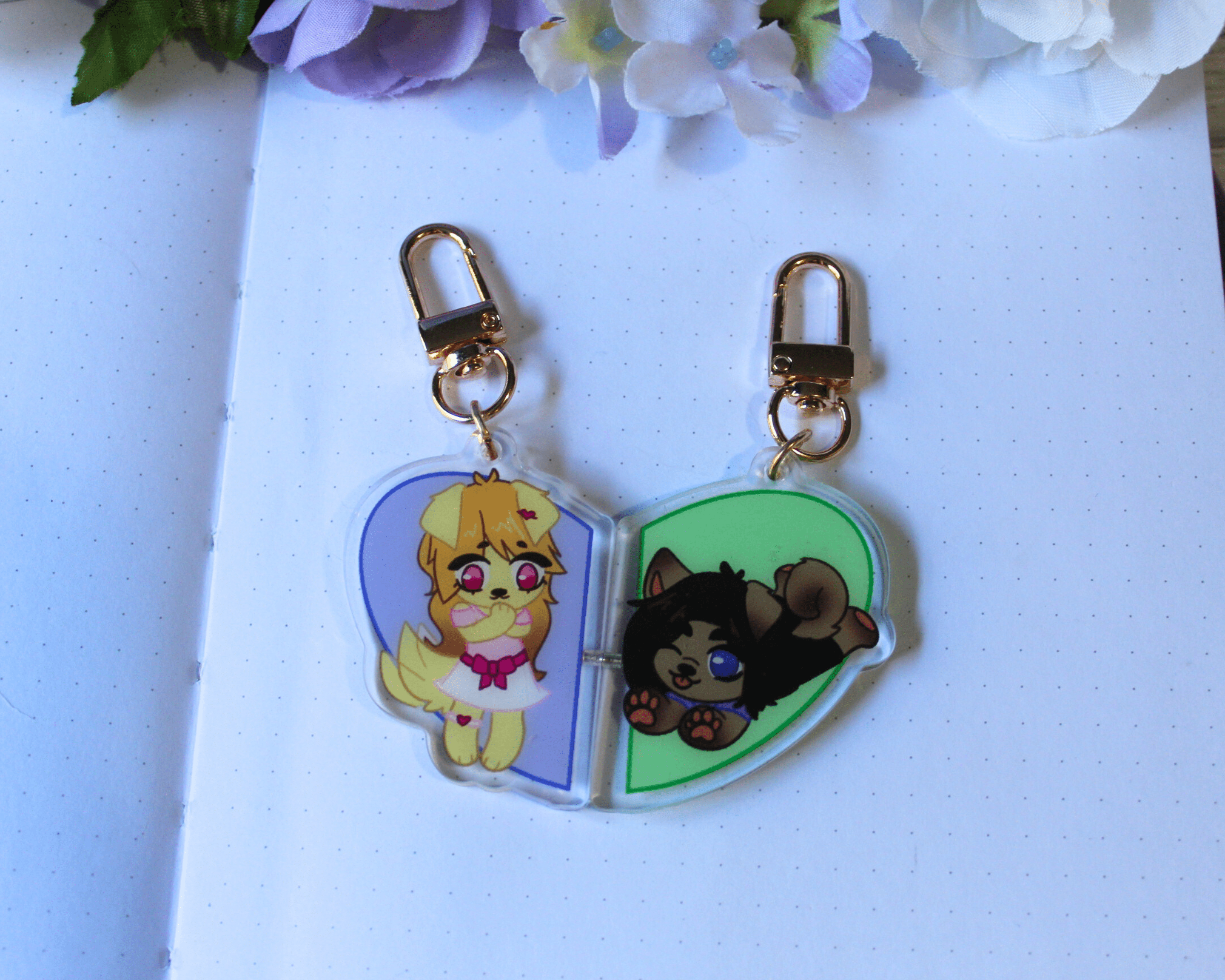 Puppy Magnetic Matching Keychains - puppypilled