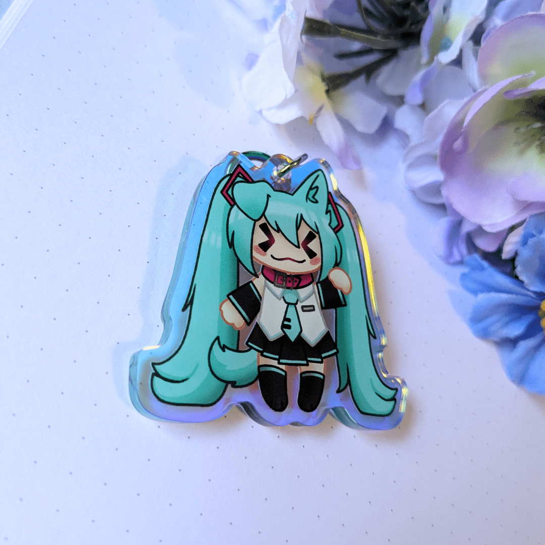 Rainbow Acrylic Miku Charm - Kickstarter Leftover! - puppypilled