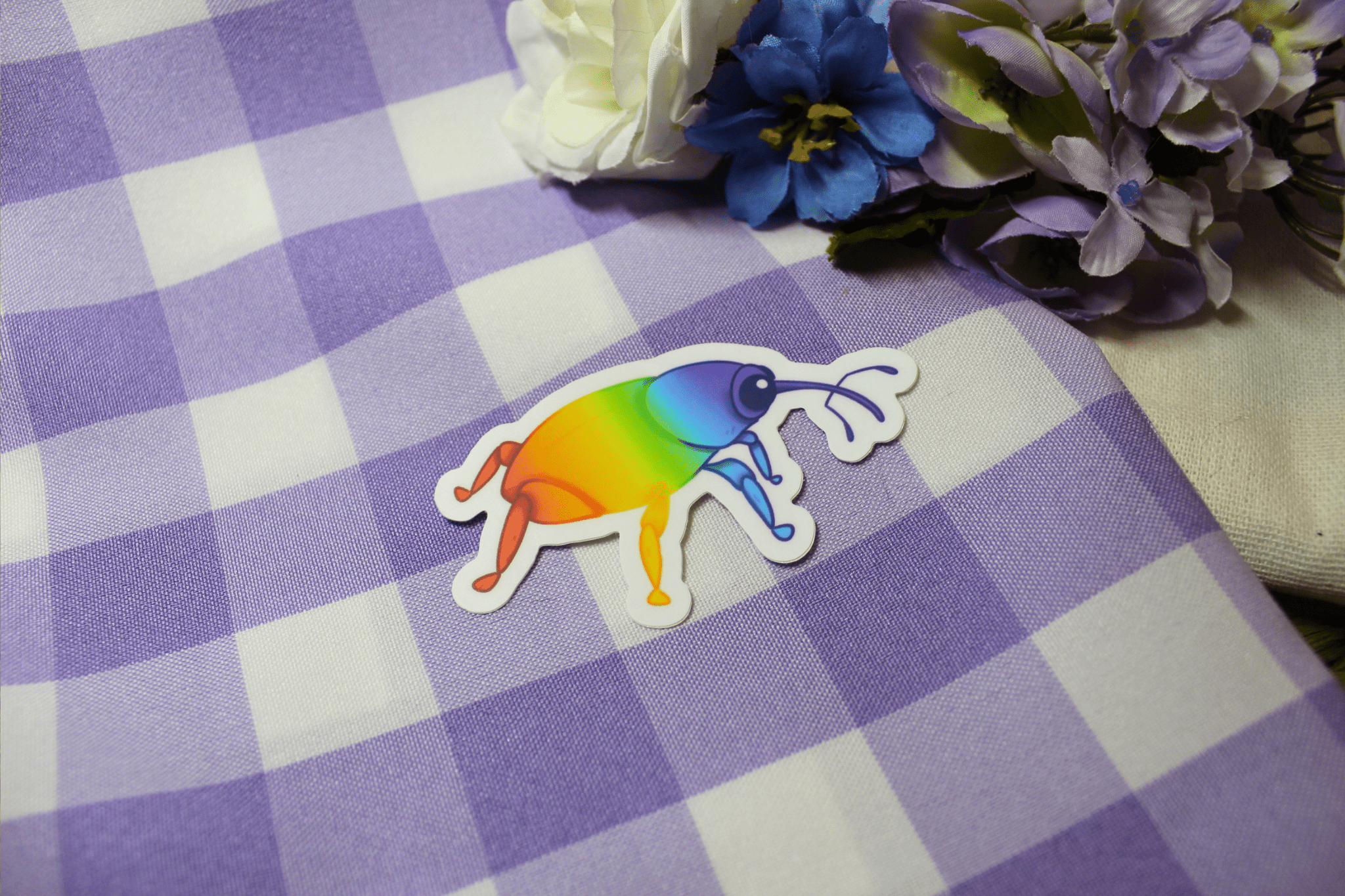 Rainbow Weevil Sticker - puppypilled
