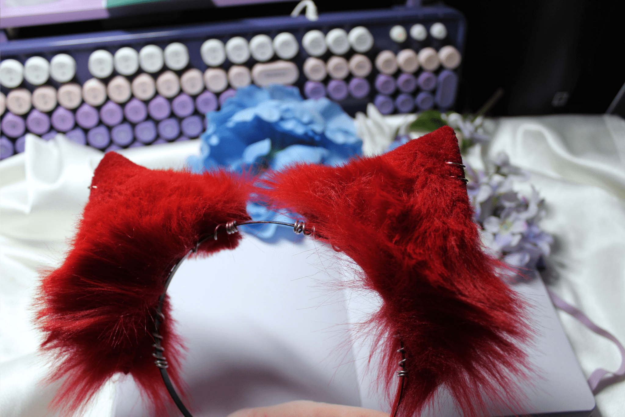Simple Red Kitty/Fox Ears - puppypilled