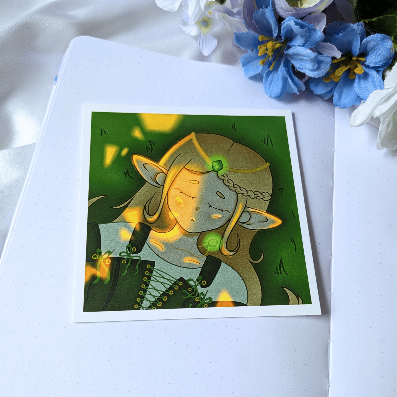 Sleeping Elf Art Print - puppypilled