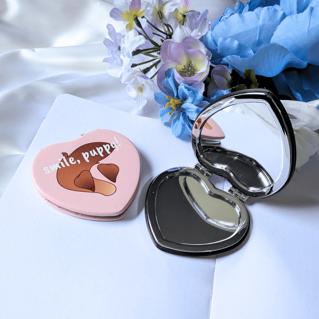 "Smile Puppy" Compact Mirror - puppypilled