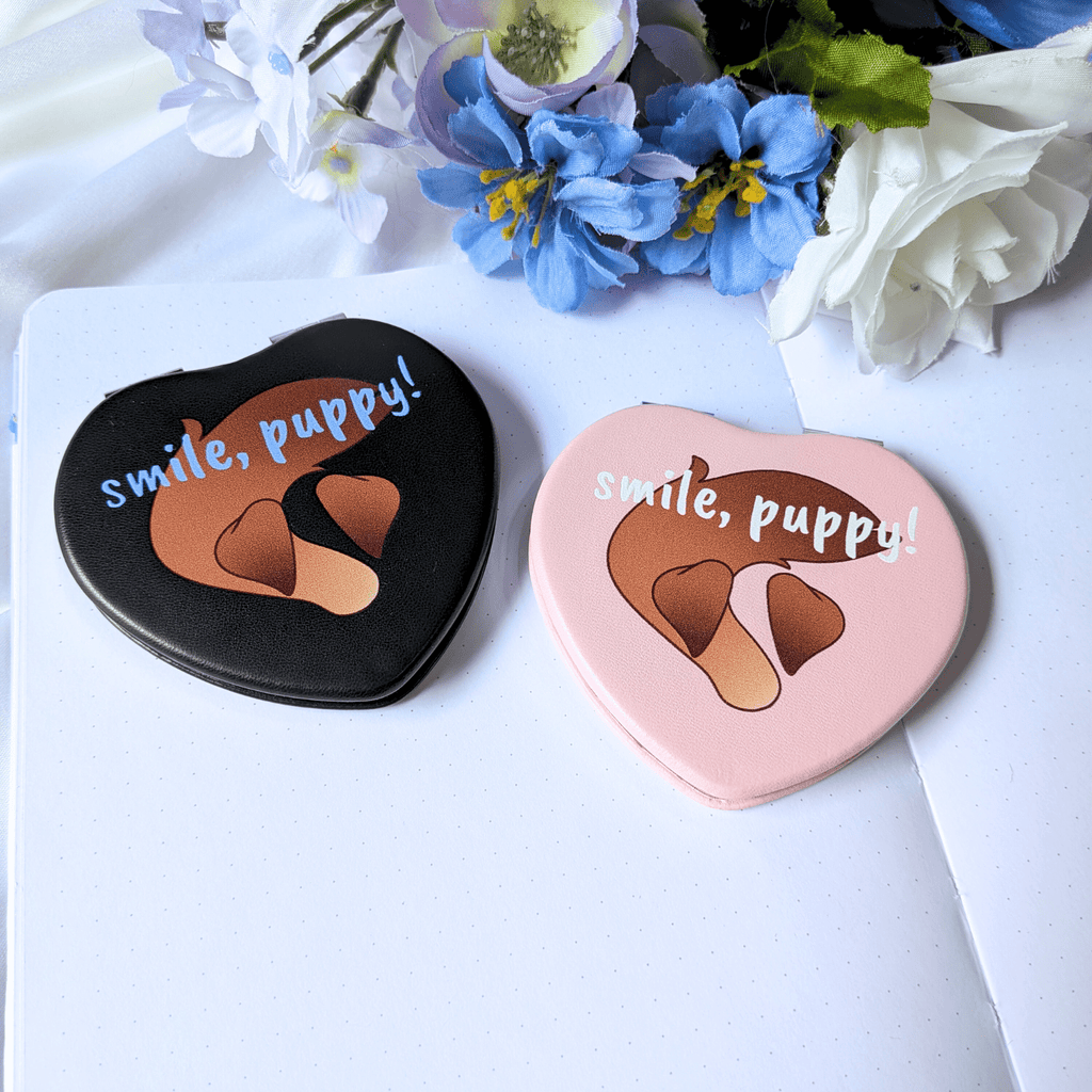 "Smile Puppy" Compact Mirror - puppypilled
