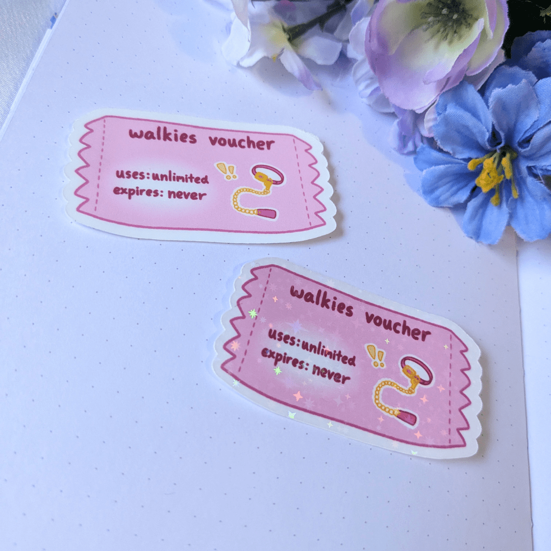 Walkies Voucher Sticker - puppypilled