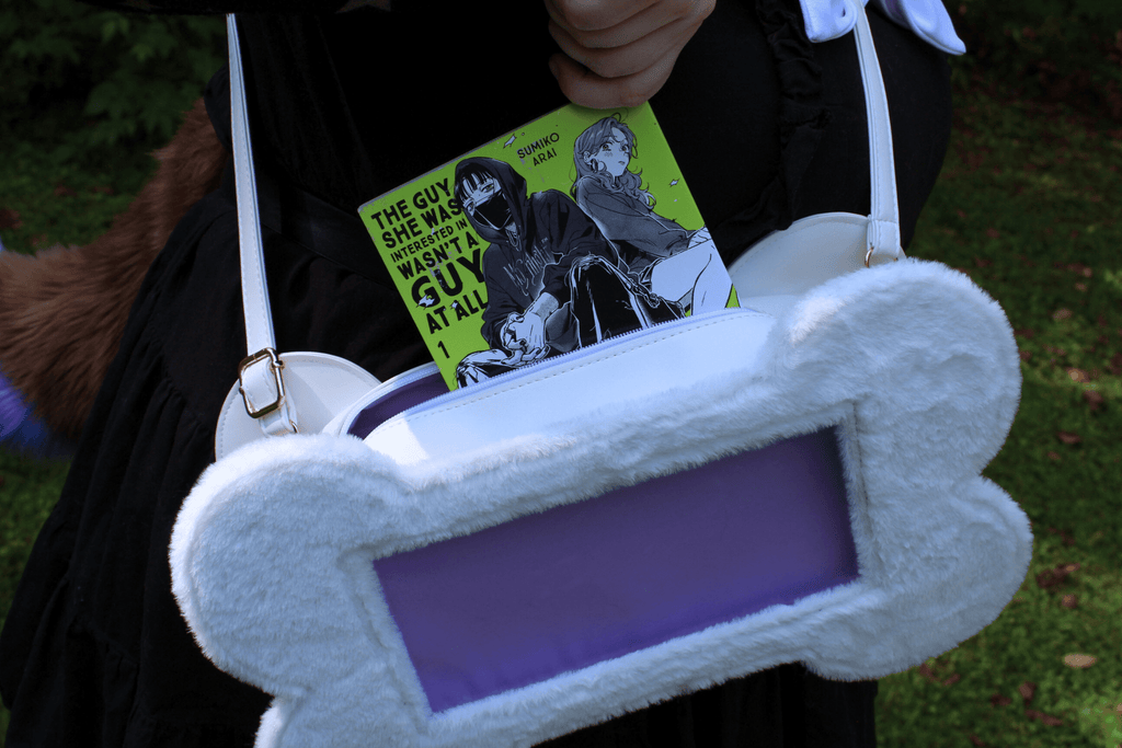 (White) Doggie Bone Ita Bag - B - GRADE LEFTOVERS - puppypilled