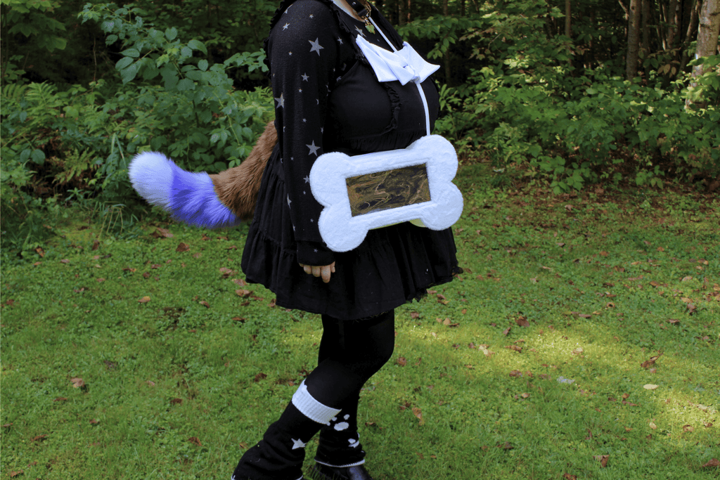 (White) Doggie Bone Ita Bag - B - GRADE LEFTOVERS - puppypilled