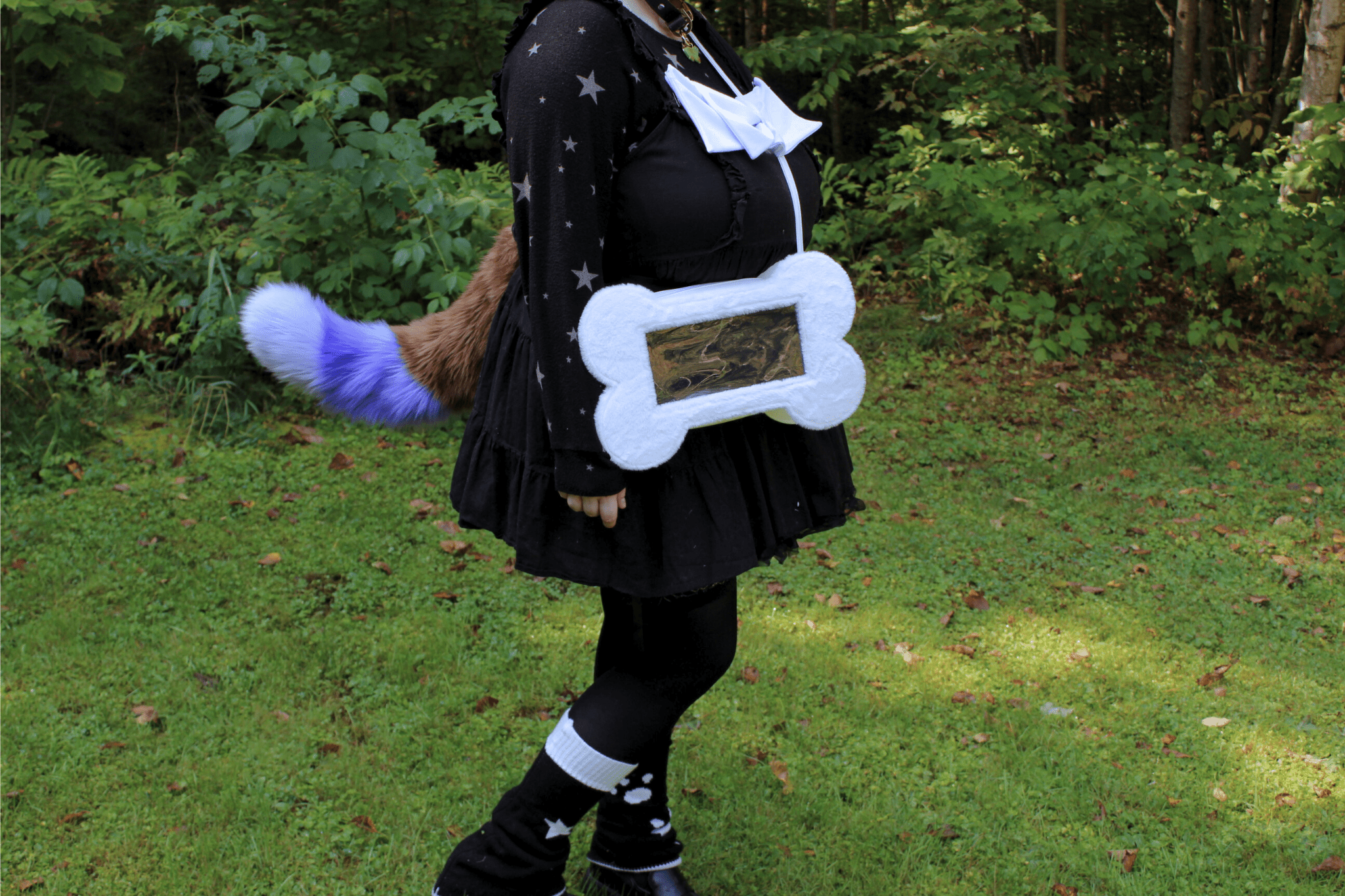 (White) Doggie Bone Ita Bag - B - GRADE LEFTOVERS - puppypilled