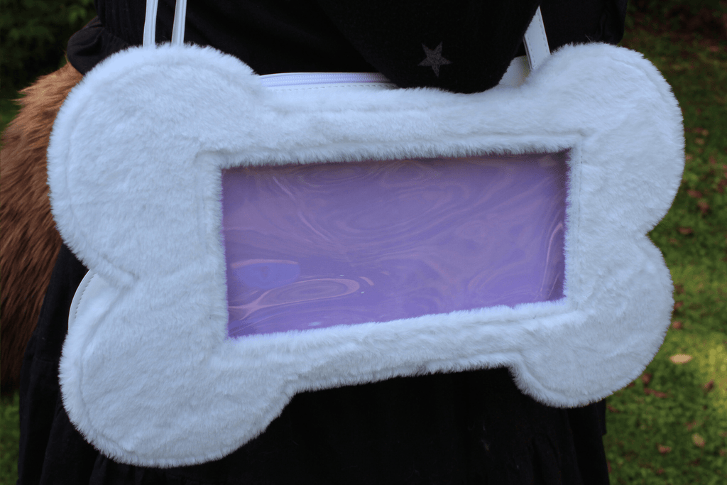 (White) Doggie Bone Ita Bag - B - GRADE LEFTOVERS - puppypilled