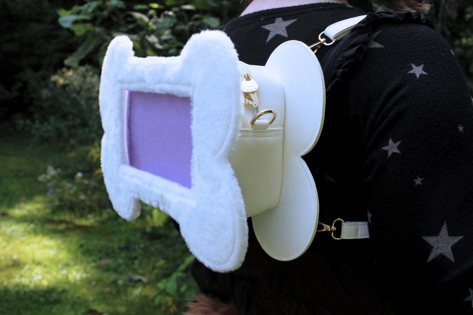 (White) Doggie Bone Ita Bag - B - GRADE LEFTOVERS - puppypilled