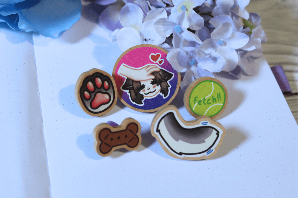 Wooden Pins - Kickstarter Leftovers! - puppypilled